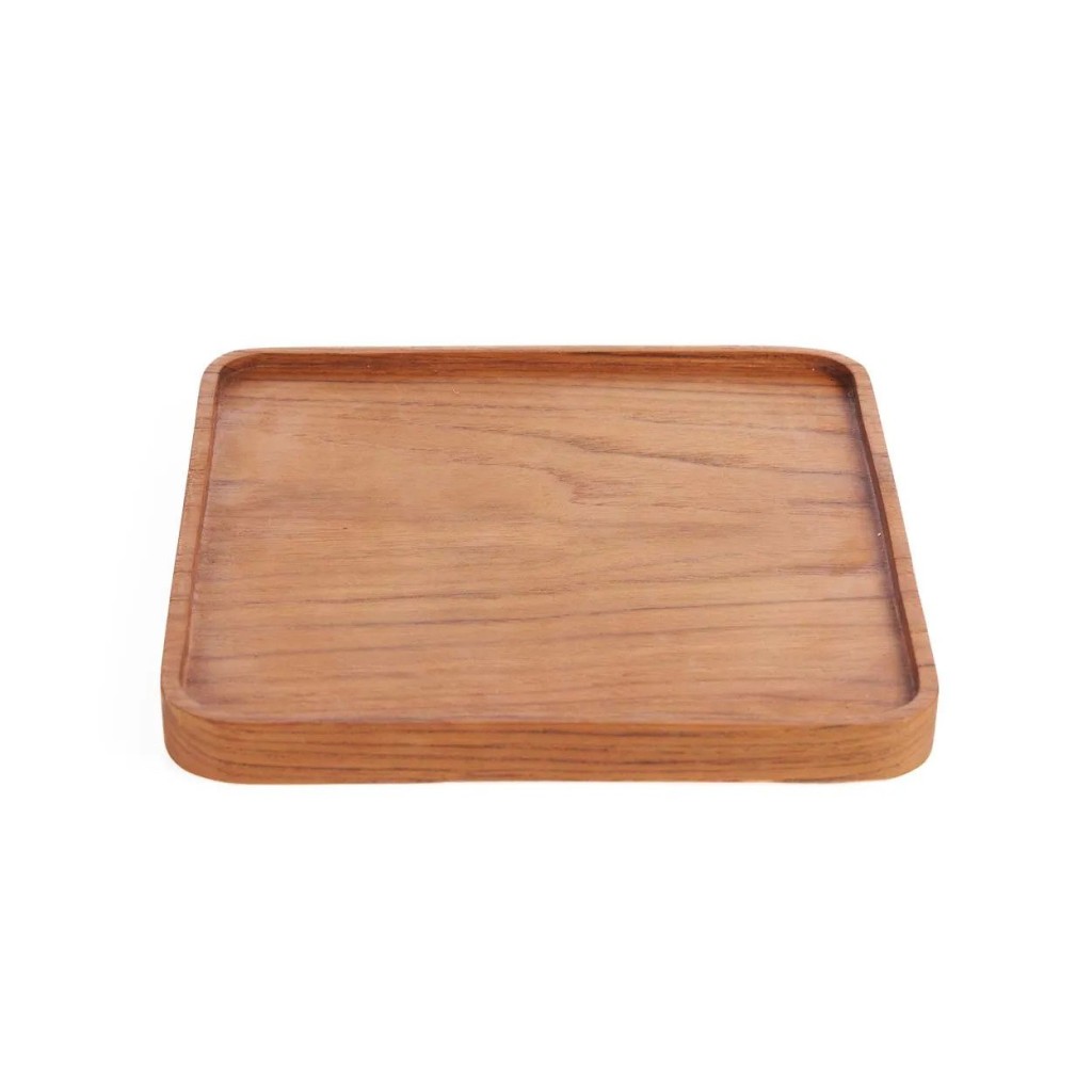 Het Teak Vierkant Bord - Naturel - M