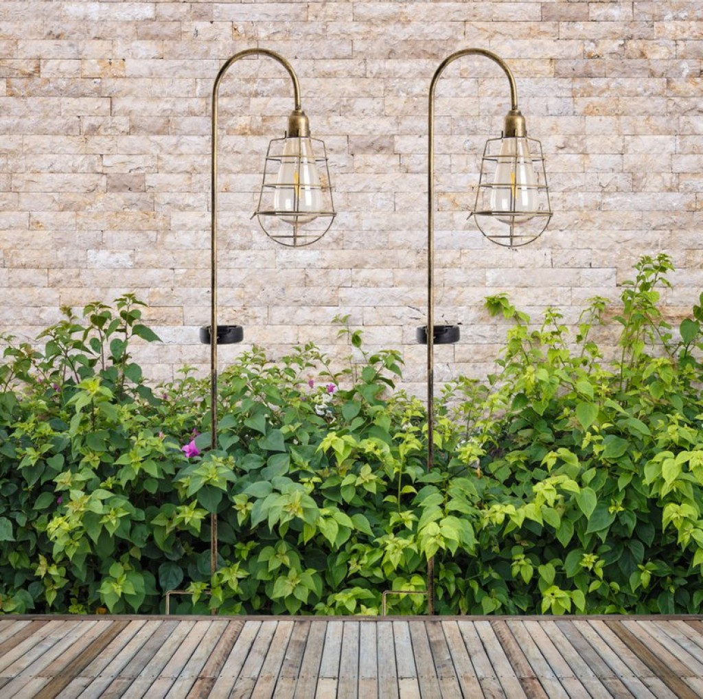 2 Set LED decorative-solar earth spit "Gitti" H: 76.5 cm, for outside, ground skewers made of metal and plastic, in old meal, with integrated LED