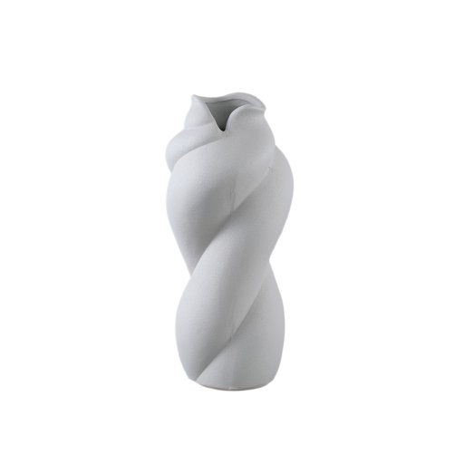 Donnella Taupe Ceramic Matt Glazed Thick SwirlpotS