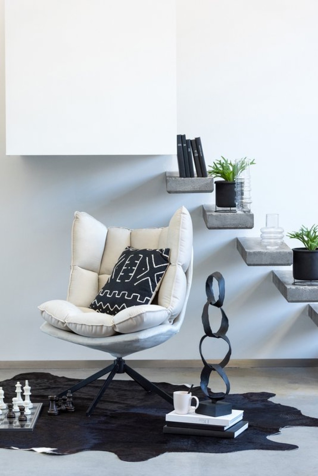 J-Line chair Relax Cushion - textile/metal - beige