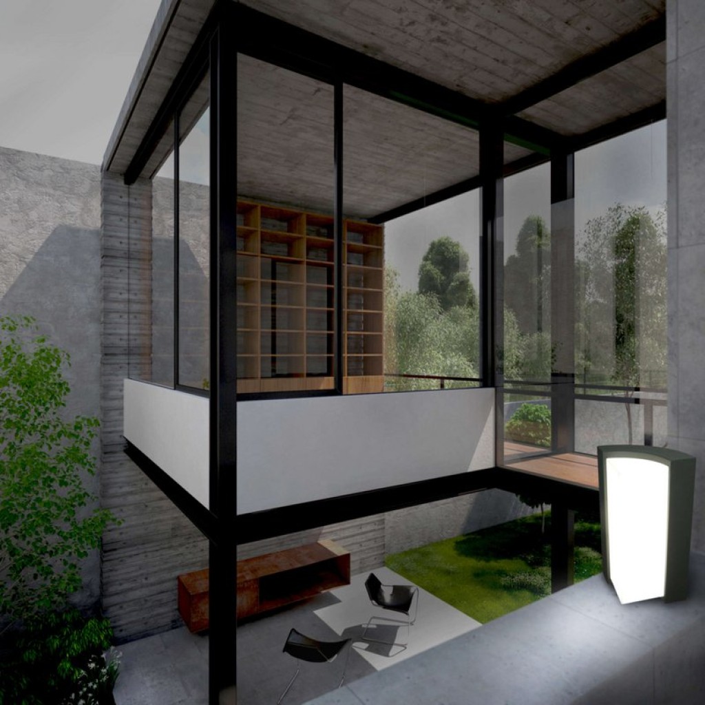 LED on the outside wall lamp "Rico" 14.8 cm high, made of metal and plastic in anthracite, with integrated LED