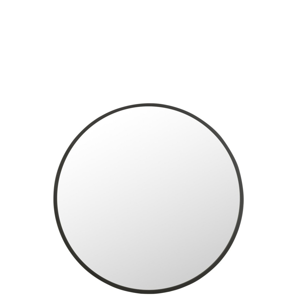 J-Line spiegel Rond - metaal - zwart - extra large - Ø 110 cm