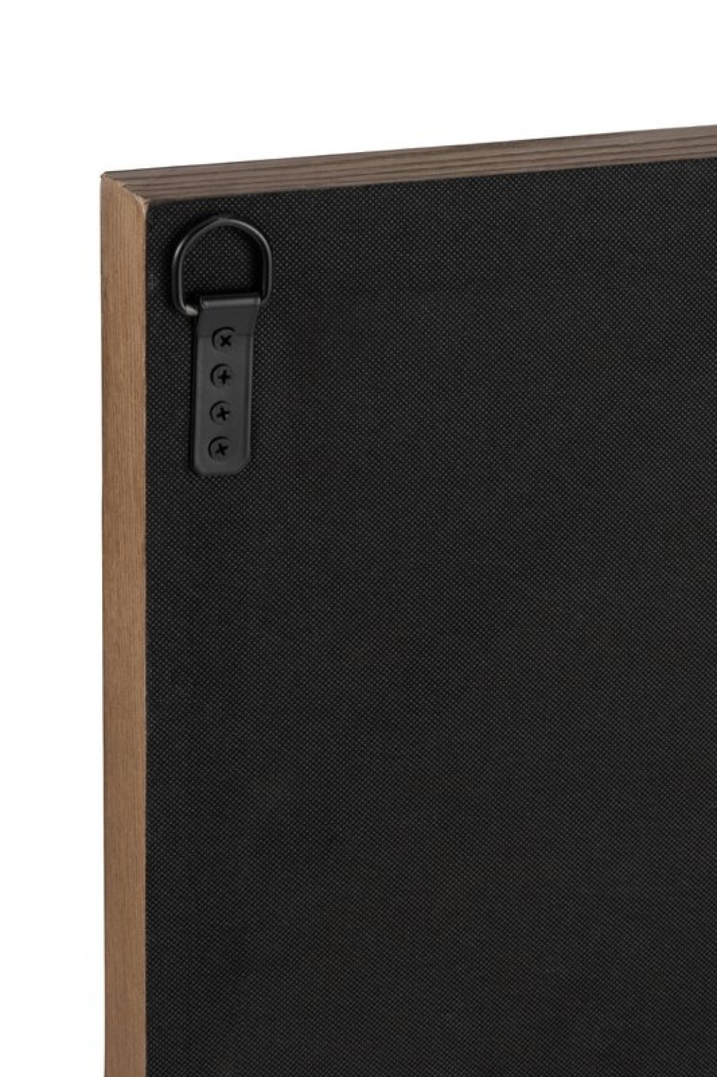 J-Line frame World map LED battery - wood/canvas - brown/natural