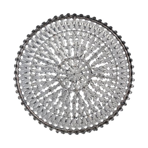 Xavery Copper Round Iron Wall Panel Carved Look S