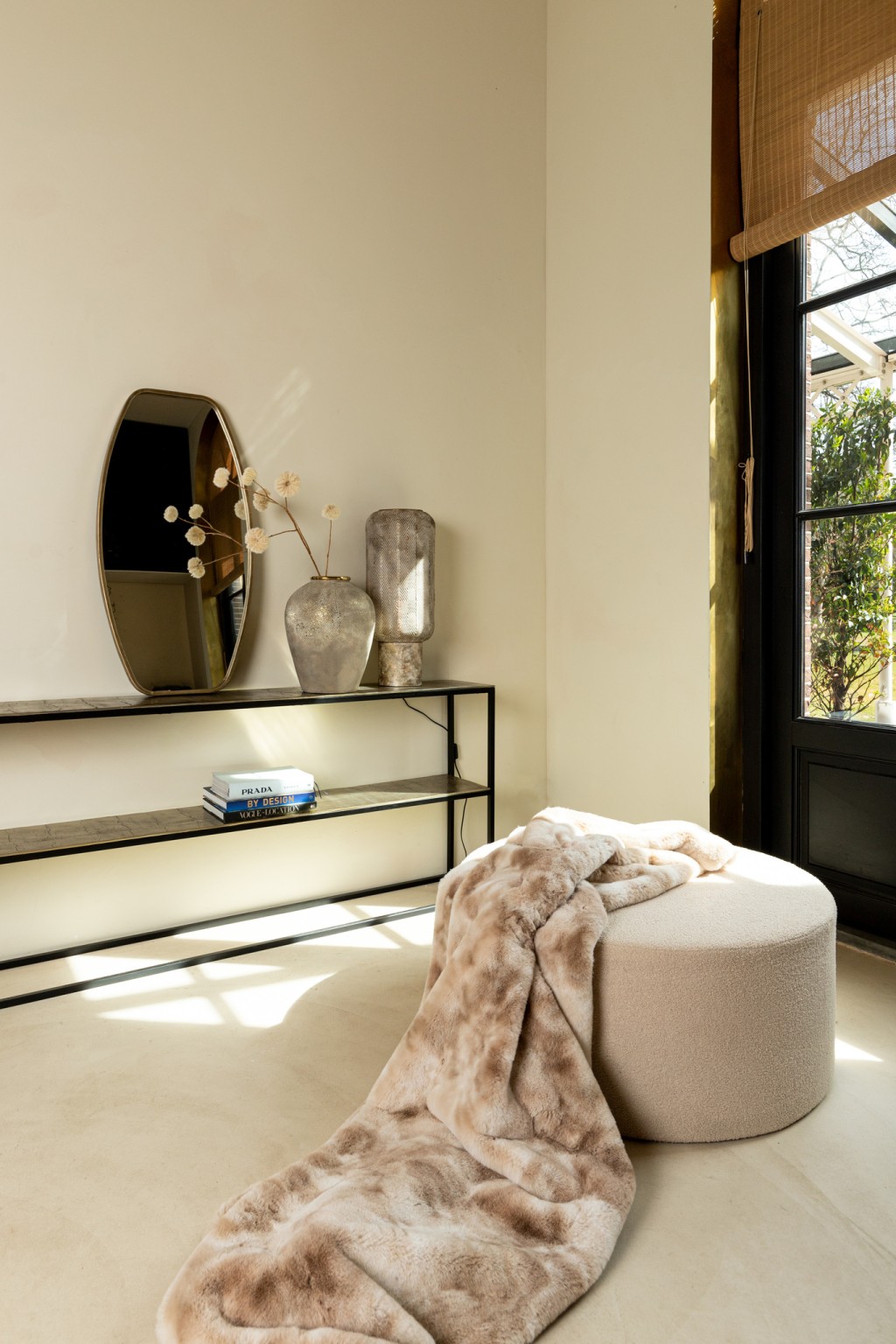 Linde Beige Faux Fur Plaid In Giftbox 150 X 200