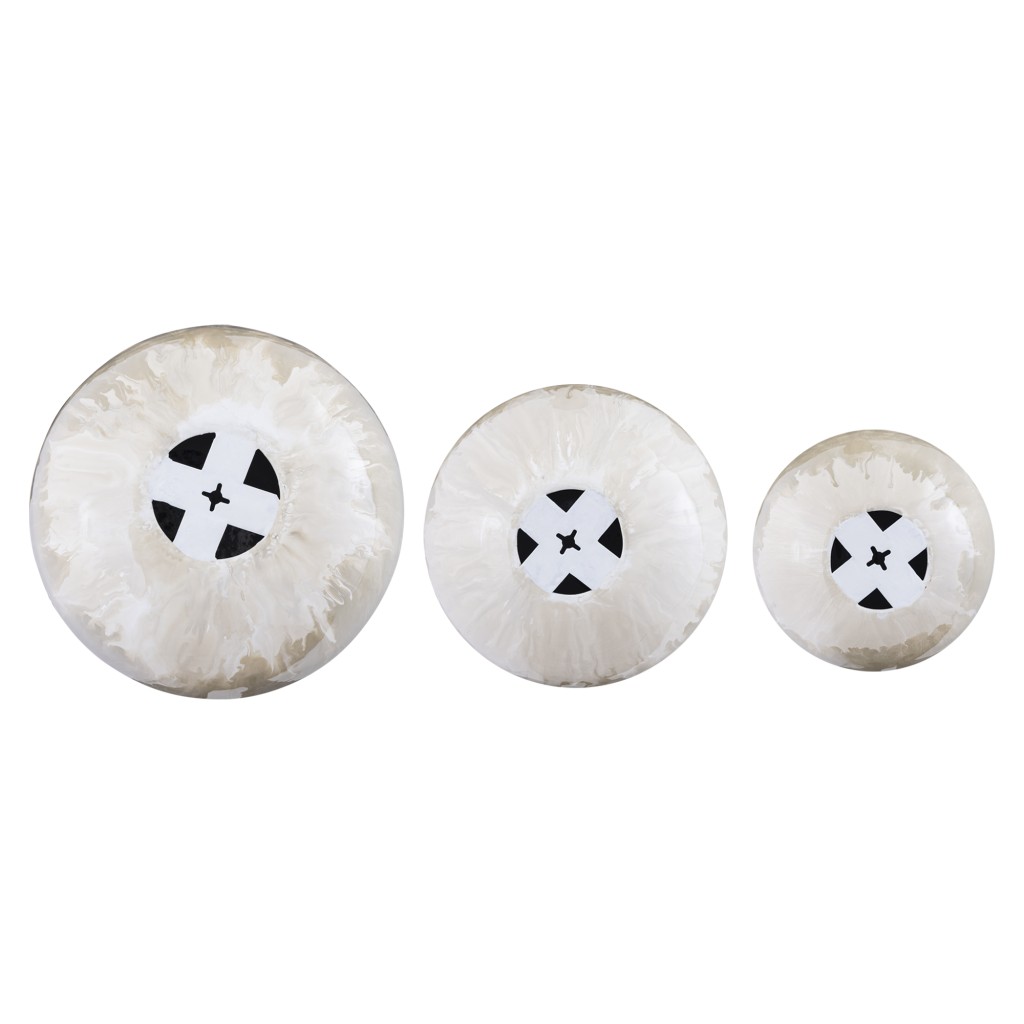 Sufyan Cream Enamel Round Iron Wall Ball SV3
