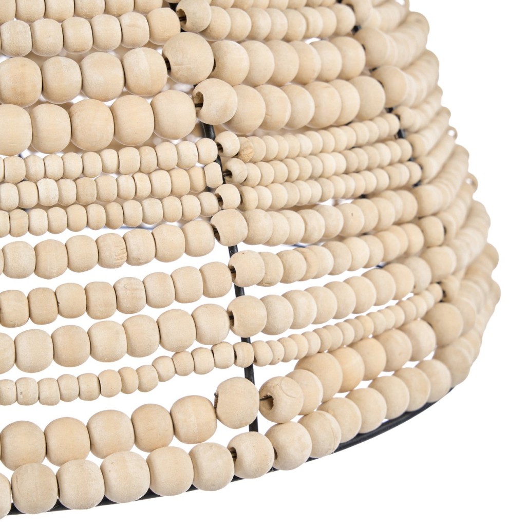 De Houten Bead Dome Hanger - Naturel