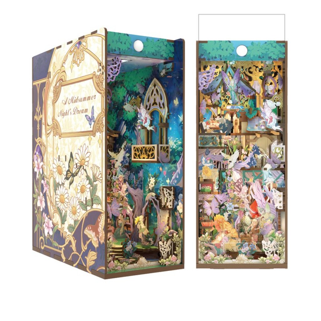 DIY Book Nook Bookend A Midsummer Night's Dream Including Dust cover, Tone-Cheer, TQ130, 18 x 9.8 x 24.5 cm