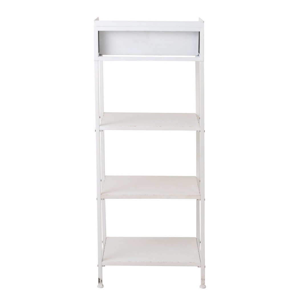 J-Line rek 1 Lade + 3 Legplanken - metaal - wit