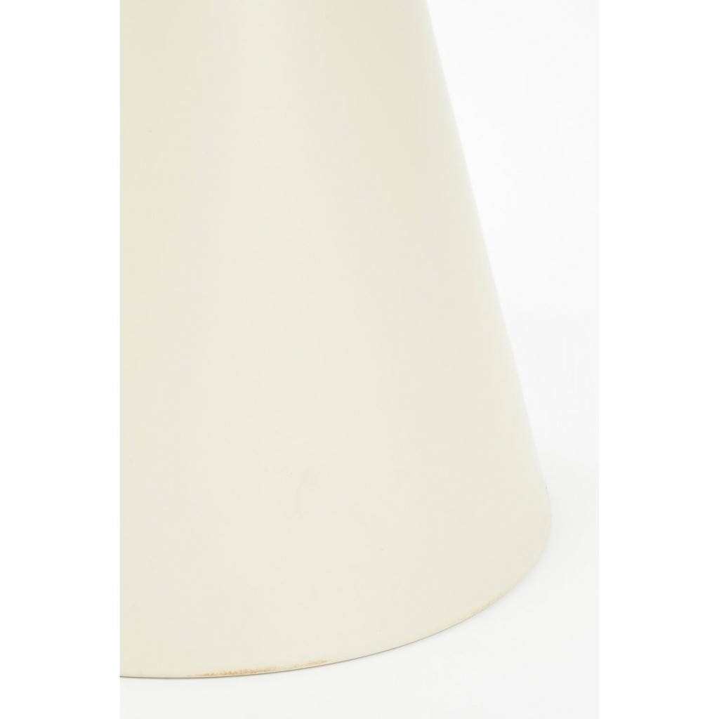 Jim Bijzettafel - H45 x Ø31 cm - IJzer - Off-white