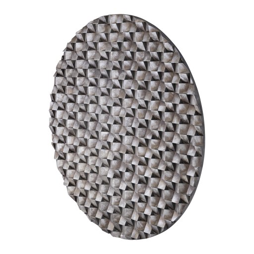 Zoaya Bronze Mdf Wood Wall Panel 3D Cubes Round L