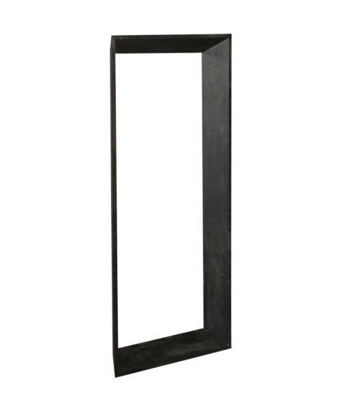 Kyro Black Acacia Wood Rectangle Mirror Small