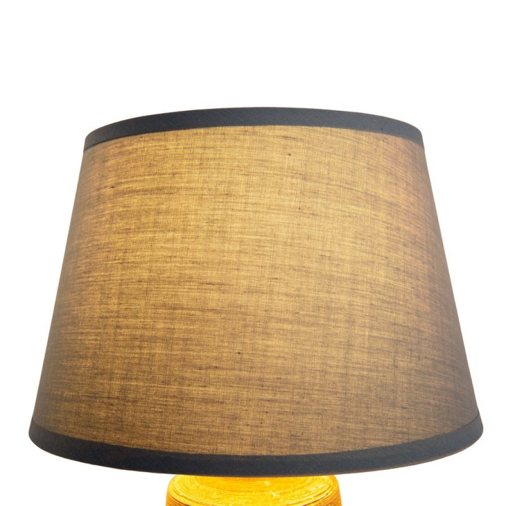 Ceramic table lamp "Talia", table lamp made of ceramic, beige/gray, with E14 socket, for dining room, living room, hallway or office, 31 cm high