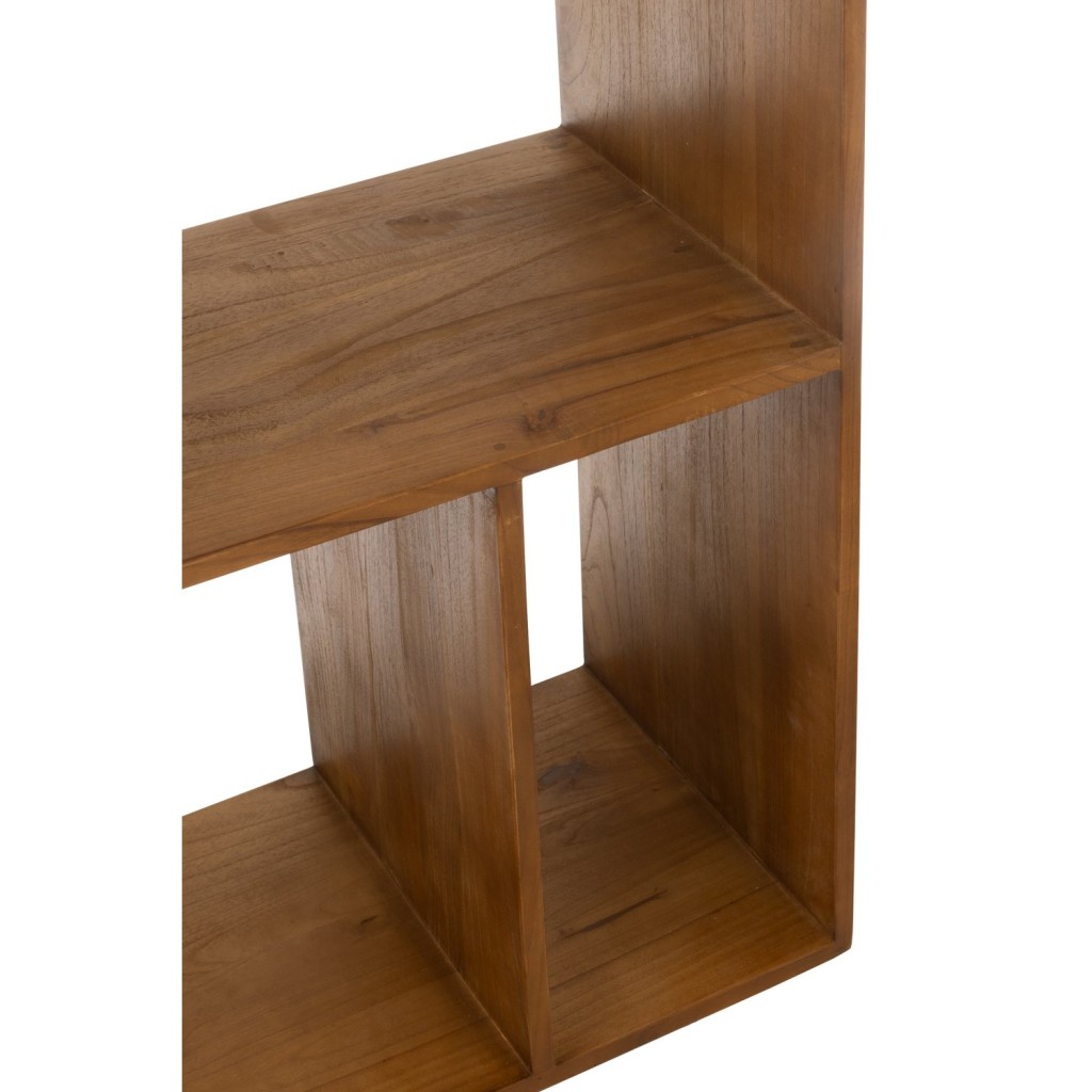 J-Line Wandrek Kubus 4P Hout Bruin