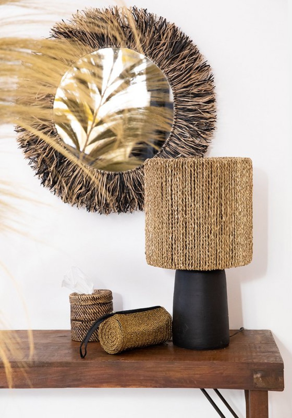 The Chalki Table Lamp - Black Natural
