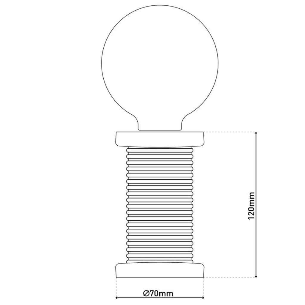 Table lamp max. 12cm high, decorative table lamp made of metal and plastic and textile material in orange-white, E27 version, table lamp for dining room, kitchen, children's room, hallway