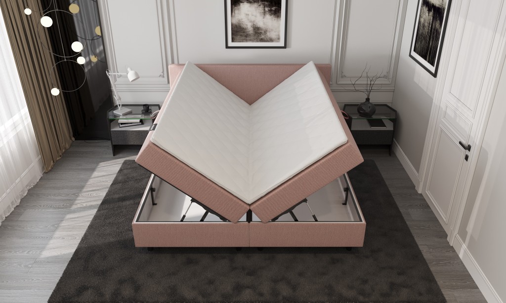 Mörgenn Opberg Boxspring Oud Roze 140x200