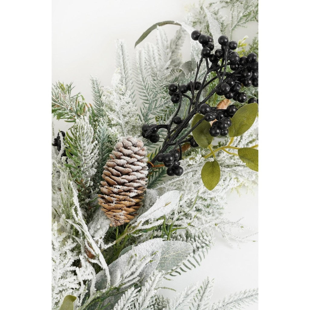 Vesper Guirlande met Dennenappels - L180 x B15 x H10 cm - Groen, Zwart