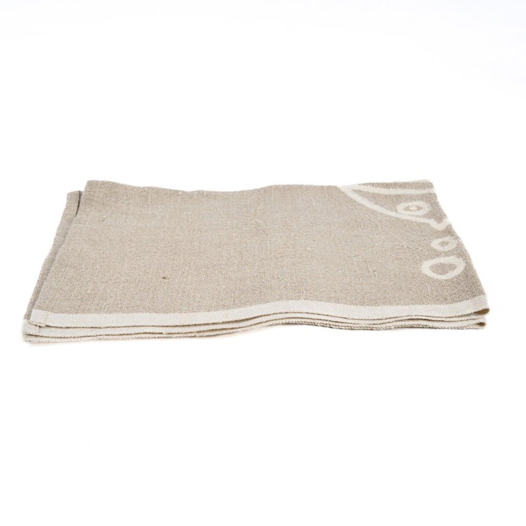 The Linen Fish Keukenhanddoek - Naturel Wit - 50x70