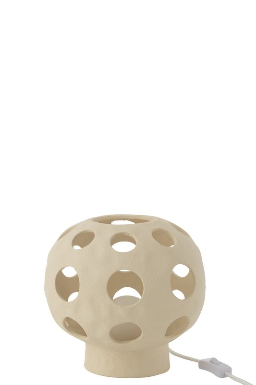 J-Line Table Lamp Globe Earthenware Beige