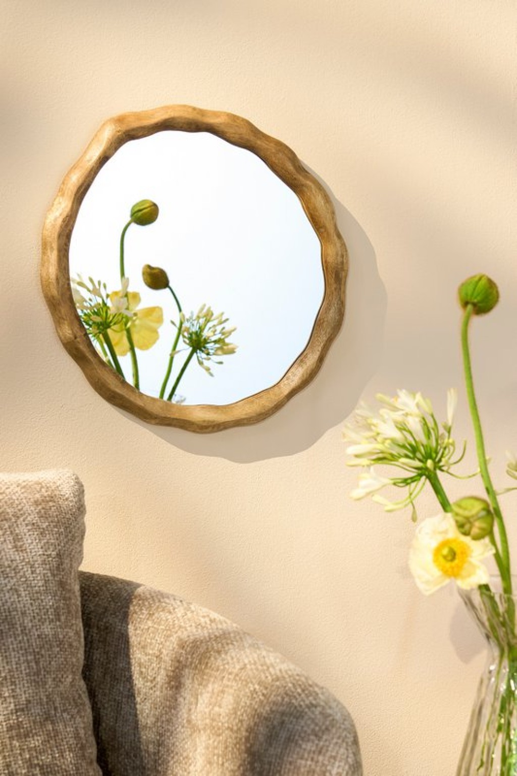Nick Wall Mirror - L36 x B2 x H38 cm - FSC 100% - Mangohout - Dark Brown