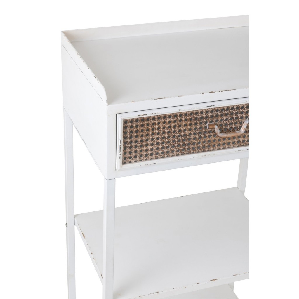 J-Line rek 1 Lade + 3 Legplanken - metaal - wit