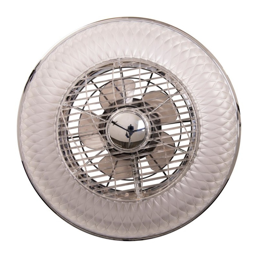 LED ceiling light "Viento" with fan, made of metal and plastic, with integrated LEDs, lighting for living rooms or office