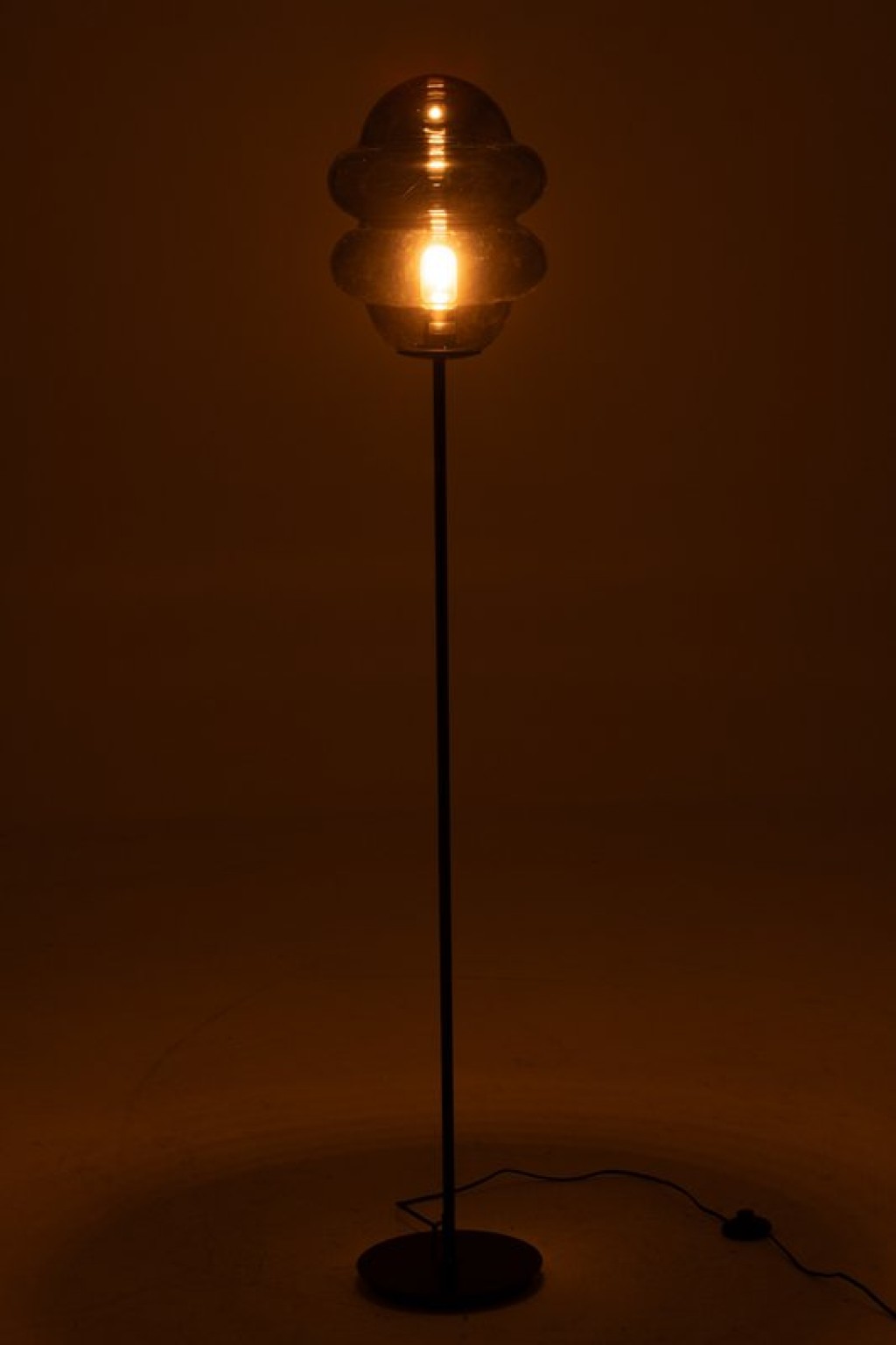 J-Line Floor Lamp Honey Spoon Glass Gray