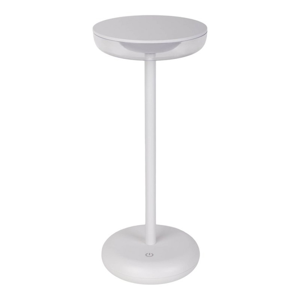 Cordless tablet light "Pasi" for outside and inside, made of metal and plastic in white, dimmable, with touch and memory function, approx. 26 cm high