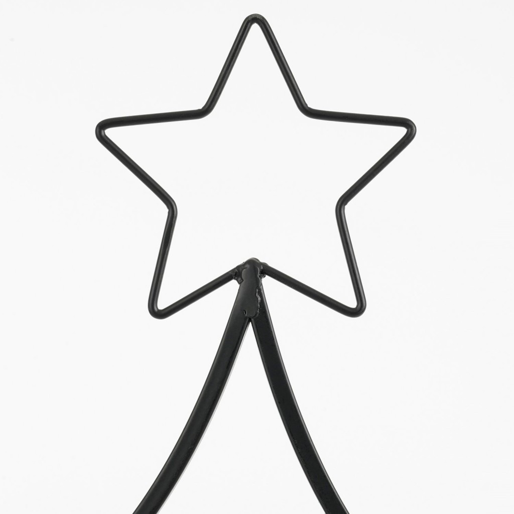 Decoratie Kerstboom - L50 x B15 x H105 cm - IJzer - Zwart