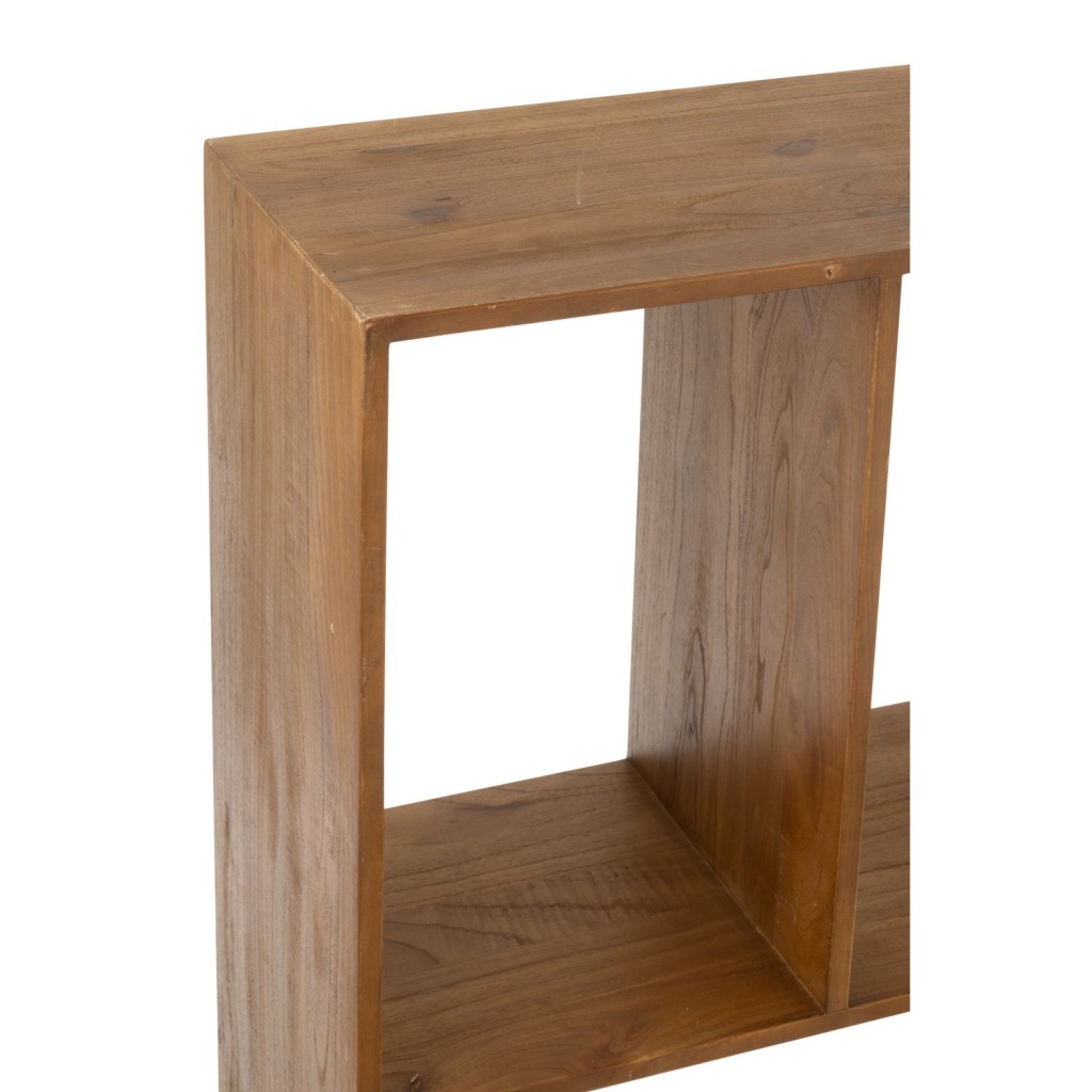 J-Line Wandrek Kubus 4P Hout Bruin