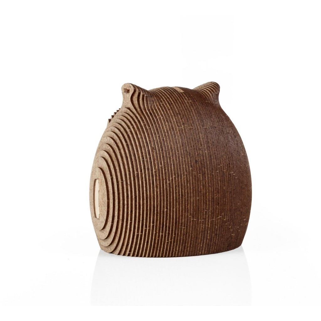 Eco Wood Art (EWA) 3D Houten Bouwset Spaarpot Uil/Owl, 3809, 15x9,1x15,7cm