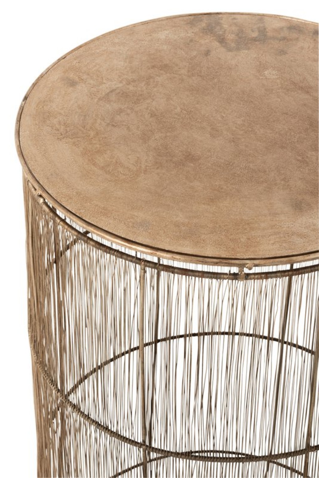 J-Line side table Baskets High Antique - metal - brown