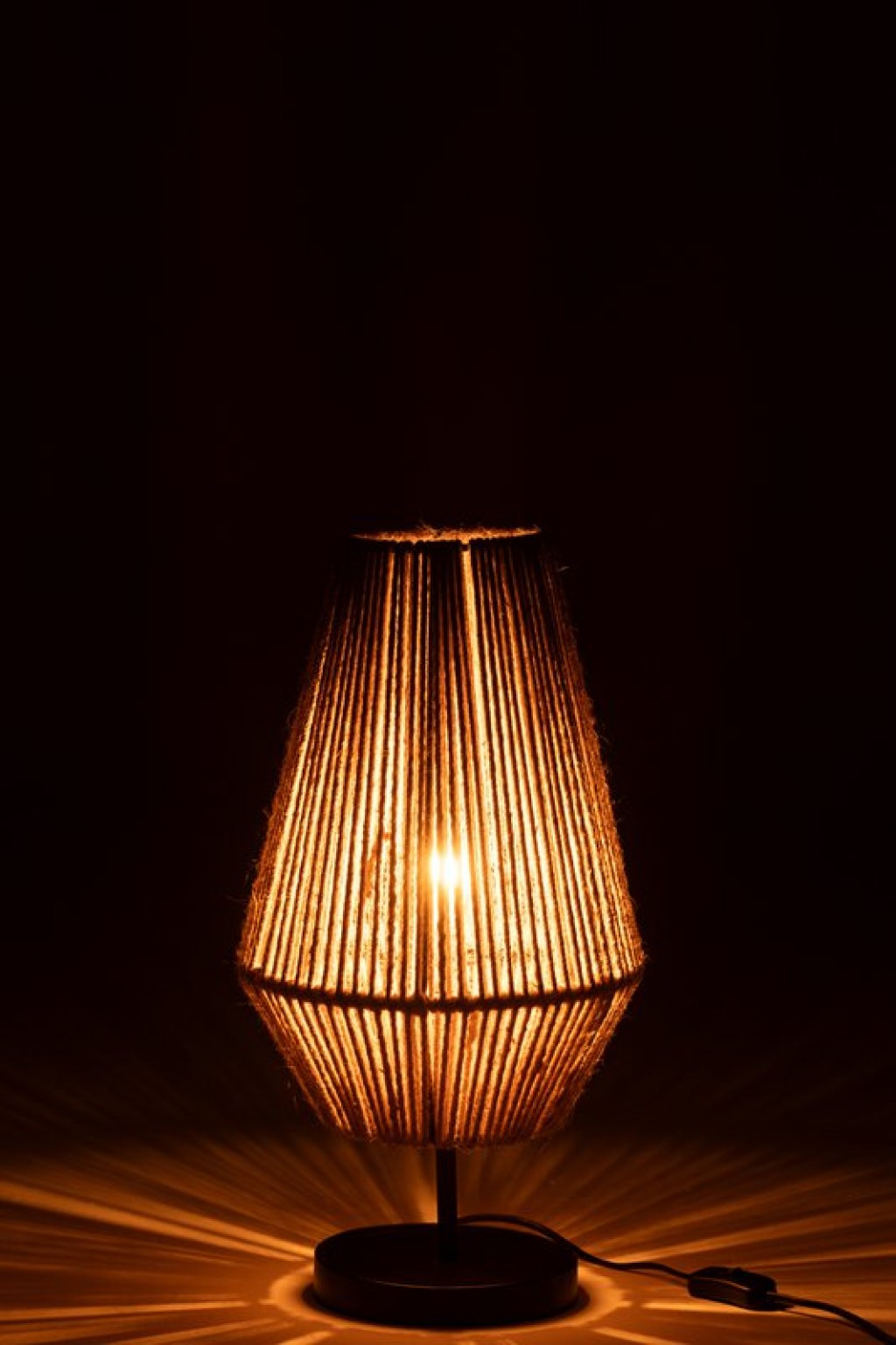 J-Line Table Lamp Cone Iron/Jute Natural