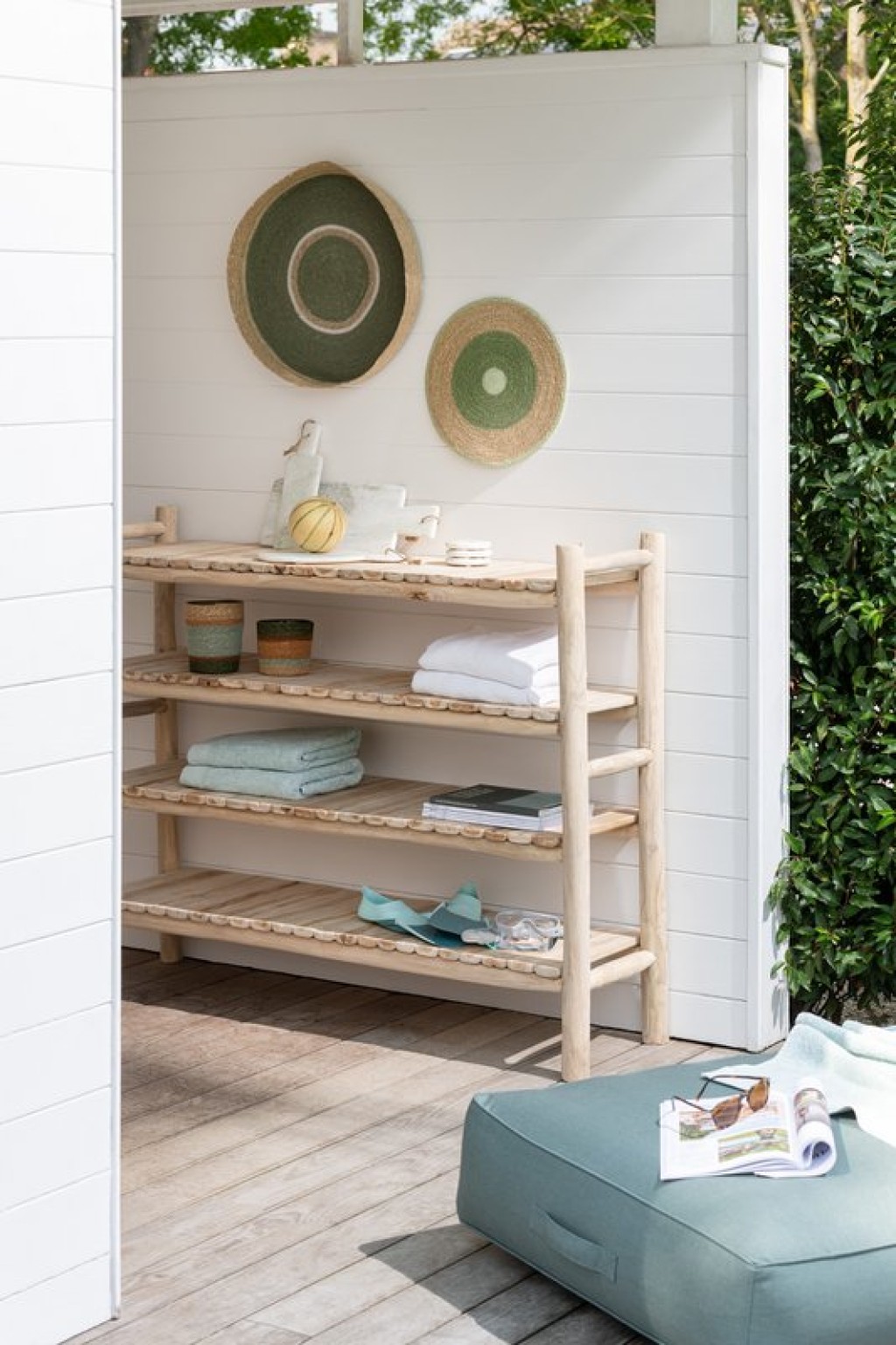 J-Line Rek Ranch Teak Hout Naturel