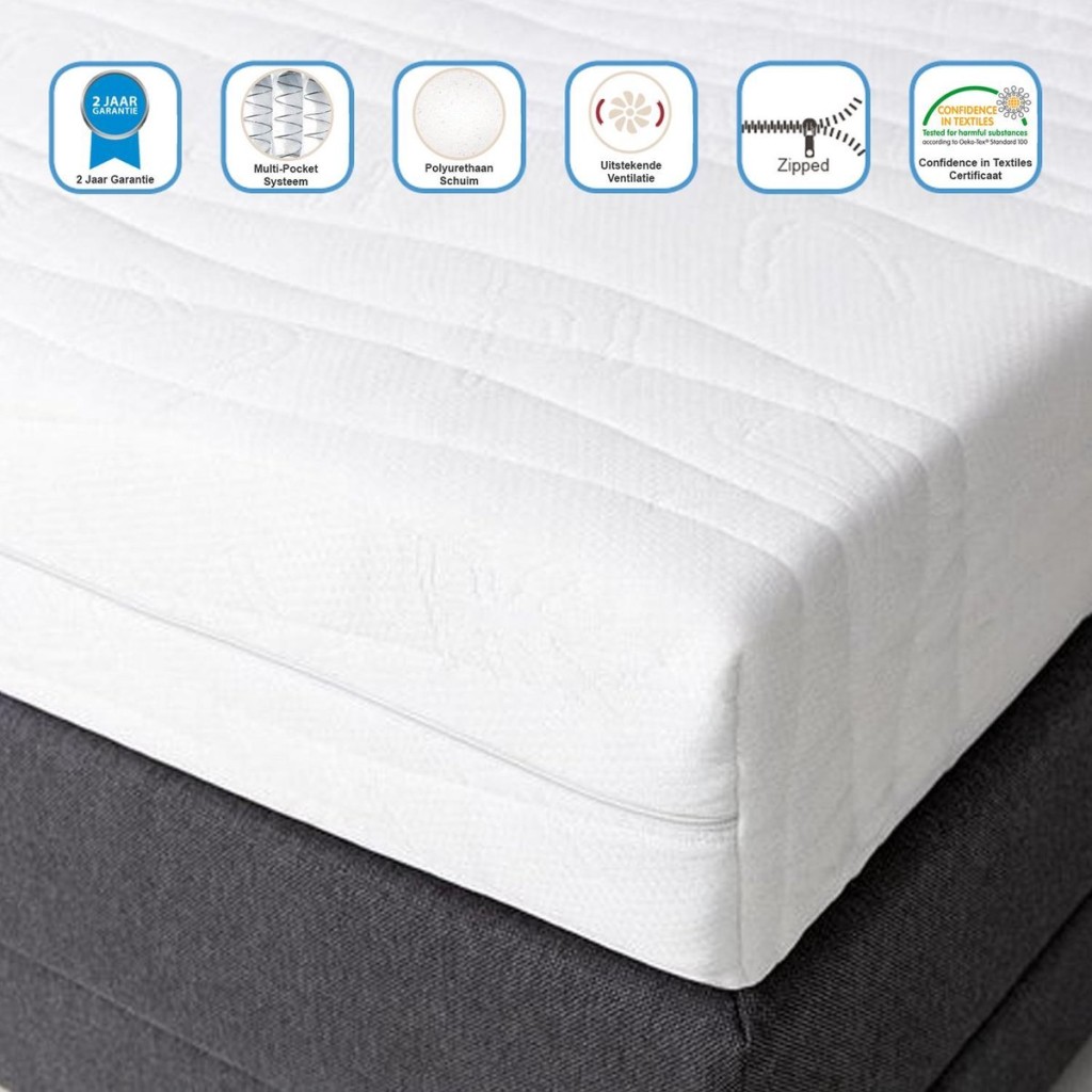 Mörgenn Matras Larisa - 20 cm - Pocketvering - Koudschuim 90x220