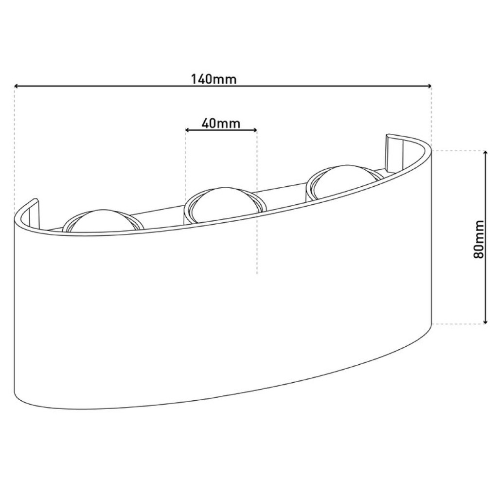 LED outer wall lamp "Auron", made of metal in anthracite, with integrated LED