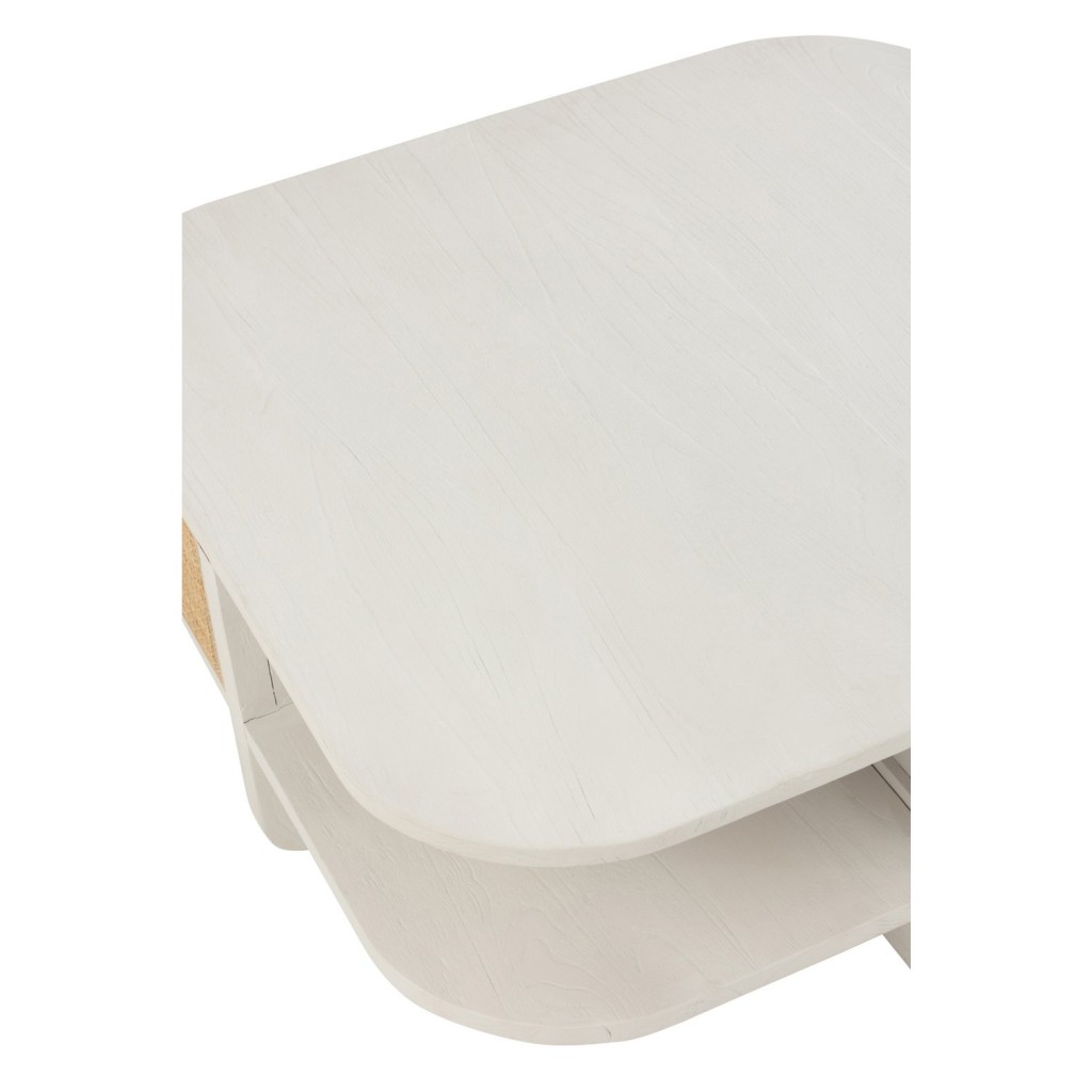 J-Line Salontafel Molly Exotiek Hout/Rotan Wit