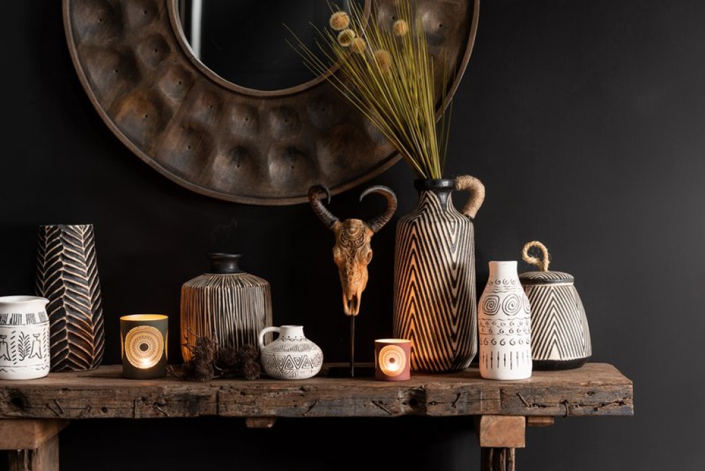 J-Line Console Brut Recycled Wood Brown