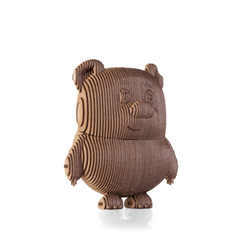 Eco Wood Art (EWA) 3D Houten Bouwset Spaarpot, Winnie the Pooh, 4172, 10,3x11x21,5cm