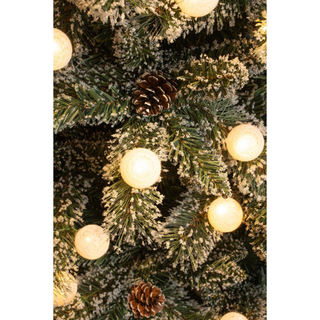 Kaprun Kunstkerstboom met LED Verlichting en Timerfunctie - H180 x Ø108 cm - Groen, Rood