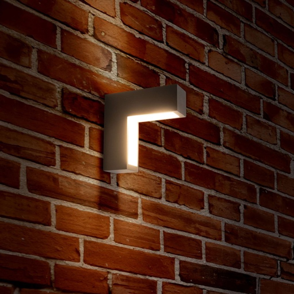 LED wall lights "Angus" made of metal and plastic in anthracite, with integrated LED