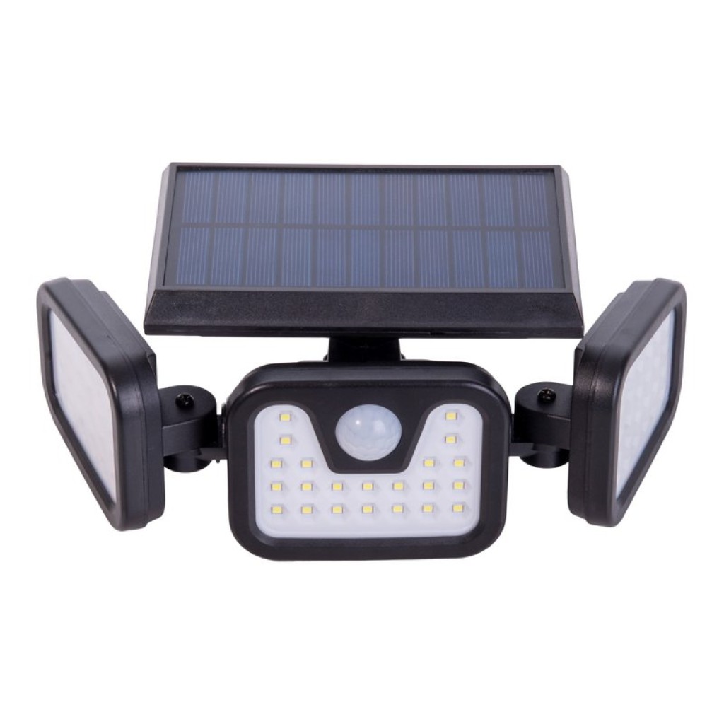LED Solar Außenwandleuchte "Pacita", Multifunktionsleuchte Außenwandlampe aus Kunststoff in Schwarz, 28,3 x 13,5 x ca. 11 cm