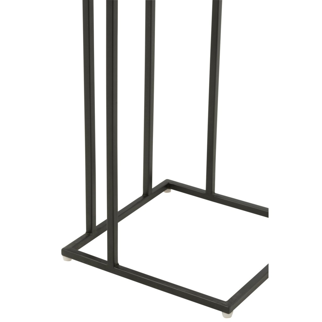 J-Line bijzettafel Vierkant - hout/epoxyhars - naturel/zwart