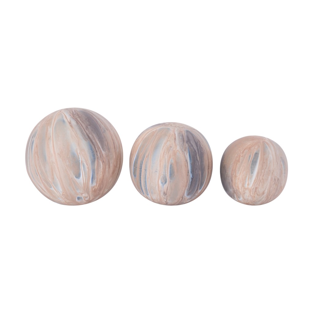 Meriko Brown Round Iron Ball Statue Matt Enamel M