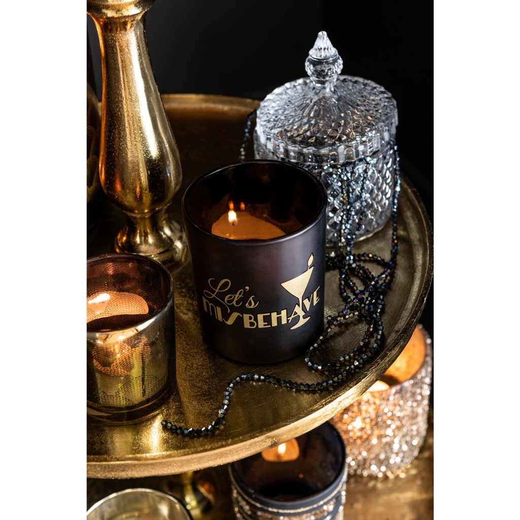 J-Line Plateau 5 Niveaus Rond Aluminium Goud