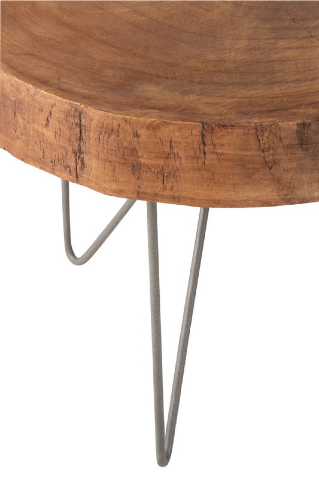 J-Line side table Paulownia - wood/metal - brown - set of 2