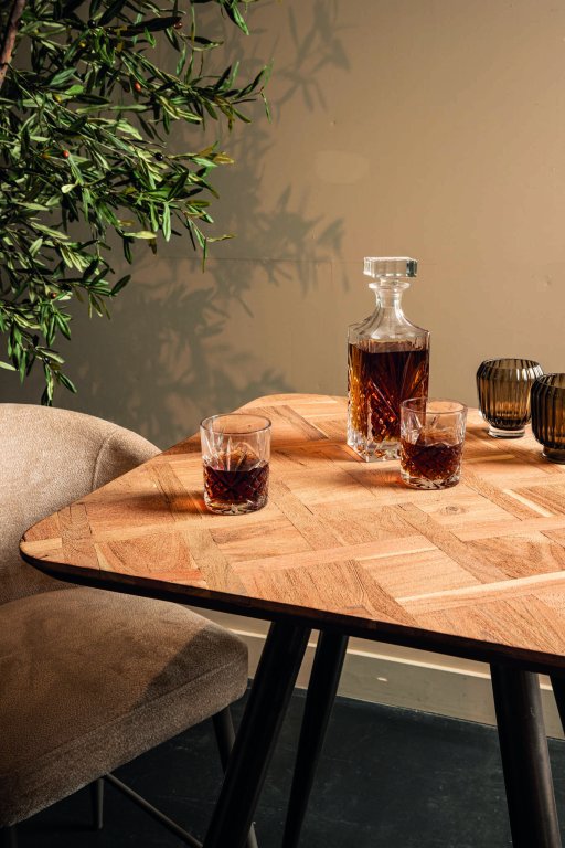 Fieron Natural Wooden Bar Table Square