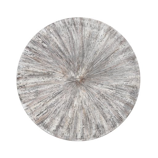 Zapp White Ribbed Wallpanel Round L