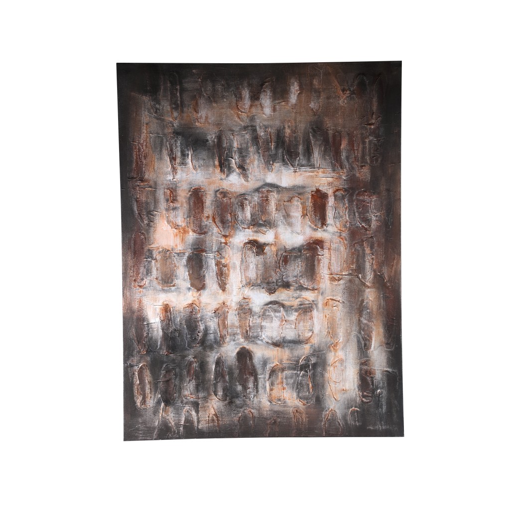 Xihan Brown Canvas Painted Wallpanel Rough Dark